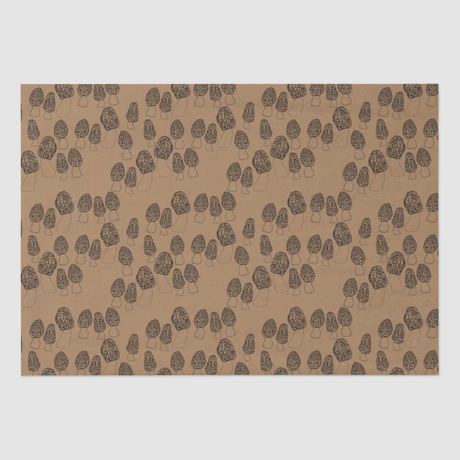 Fun Fungi Morel Mushrooms Muster Geschenk Seidenpapier (Vorderseite)