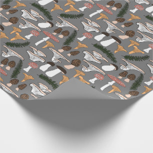 Fun Fungi Mushroom Fern Muster Geschenk Geschenkpapier