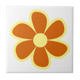 Fun Funky 60s 70s Retro Flower Ceramic Tile Fliese