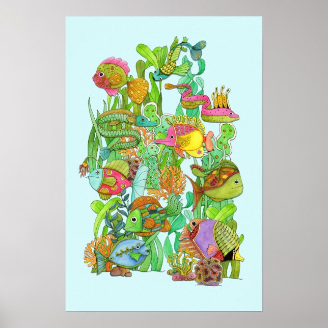 Fun Funky Fish Poster 16 x 24 (Vorne)