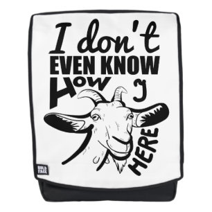 Fun Funny Goat Pub Cooler Text Design-Backpack Rucksack