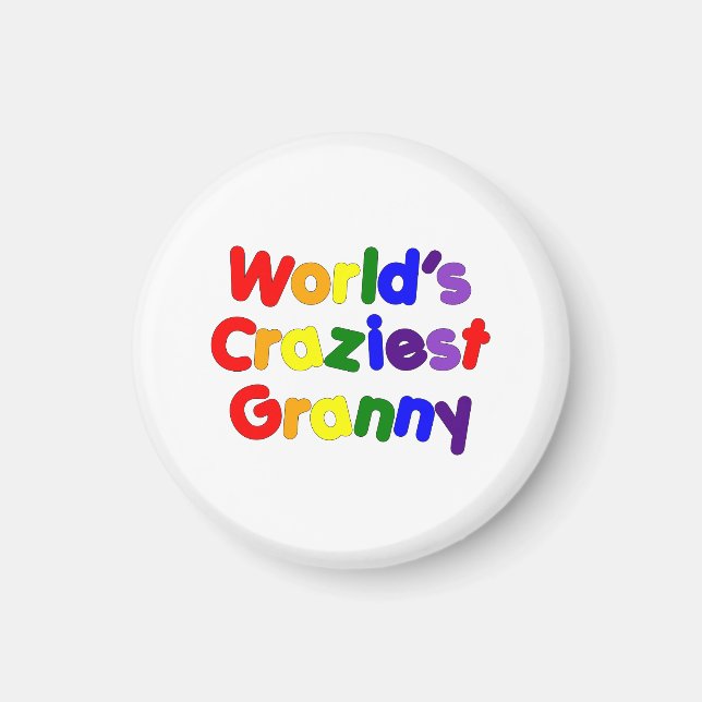 Fun Funny Grandmütter : Die verrückteste Großmutte Magnet (Vorne)