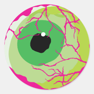Fun Funny Halloween Beängstigend Niedlich Zombie E Runder Aufkleber
