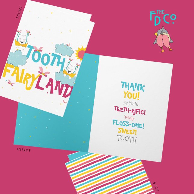 Fun Funny Niedlich Tooth Fairy Danke Puck Karte (Von Creator hochgeladen)