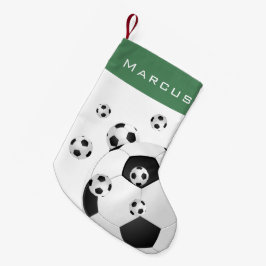 Fun Fußball Balls Grüne Namen Kinder Kleiner Weihnachtsstrumpf