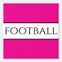 Fun FUSSBALL Text hell rosa Schwarz-weiße Streifen
