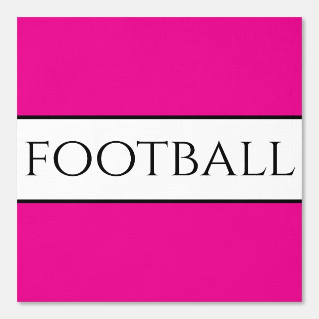 Fun FUSSBALL Text hell rosa Schwarz-weiße Streifen Tapete (Vorderseite)