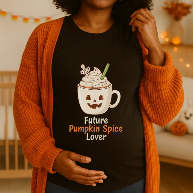Fun Future Pumpkin Gewürz Lover Schwangerschaft Ha T-Shirt (Von Creator hochgeladen)