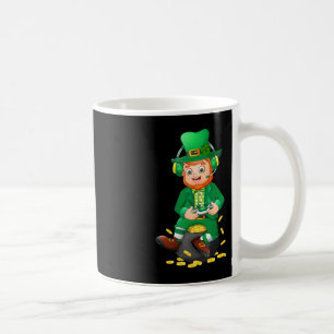 Fun Gamer St Patricks Day Video Game Kids Teen Boy Kaffeetasse