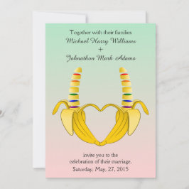 Fun Gay Banana Herz Einladung zur Hochzeit