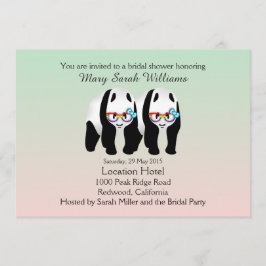 Fun Gay Pandas Bear Bridal Dusche Einladung