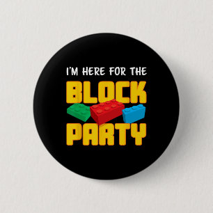 Fun Gebäude Blockblockiert Party vor k Männer Frau Button