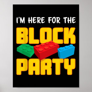 Fun Gebäude Blockblockiert Party vor k Männer Frau Poster