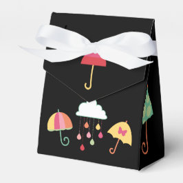 Fun Gefallen Box W/Umbrellas, Regen & Regenbogen Geschenkschachtel