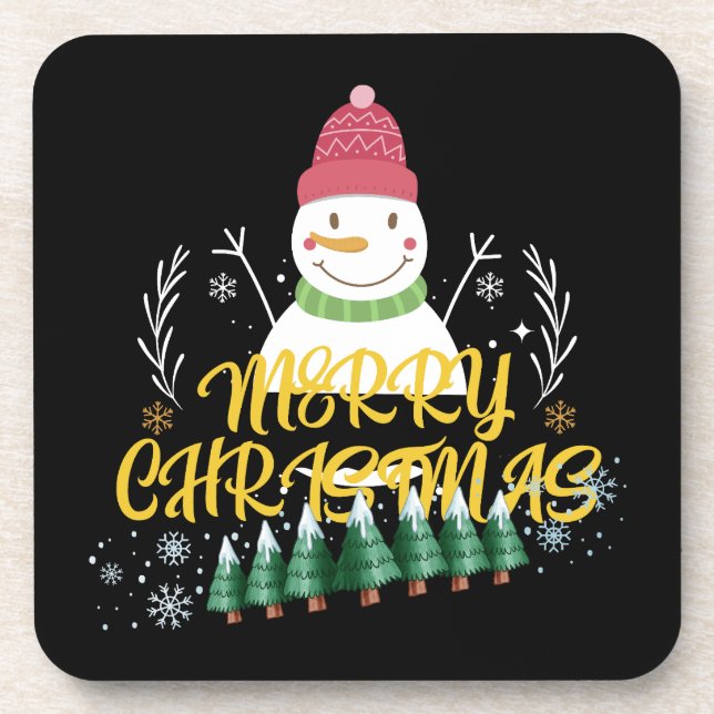 Fun gefüllt Weihnachtsdesign Getränkeuntersetzer (Vorderseite)