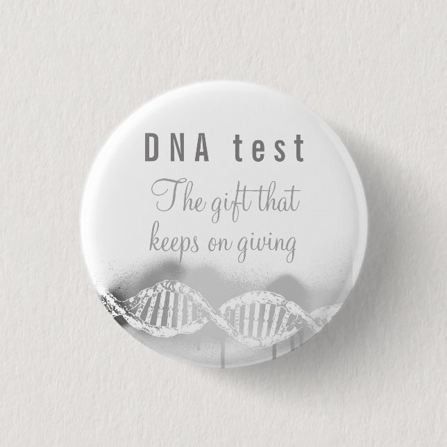 Fun Genealogy DNA Test das Geschenk Behalte geben Button (Vorderseite)
