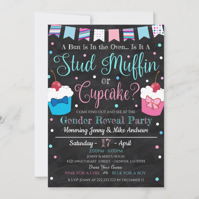 Fun Genre Reveal Party Invitation (Devant)