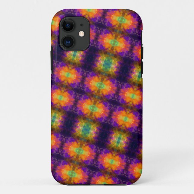 Fun geometric Colorful Muster Case-Mate iPhone Ca Hülle (Rückseite)