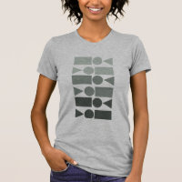 Fun geometrische Formen Design in Grau Ombre
