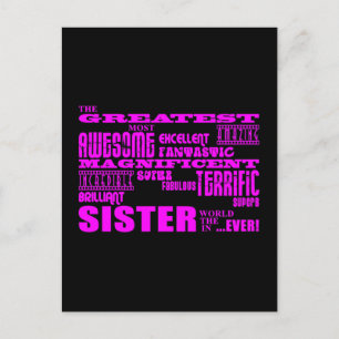 Fun Geschenke für Schwestern : Beste Schwester Postkarte