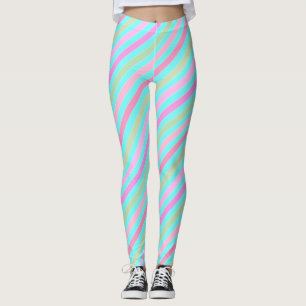 Fun gestreifte Linien pastellfarben Sommerfarben Leggings