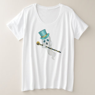 Fun Ghost Blue Eyes Blue Top Hat Avec Canne Fancy