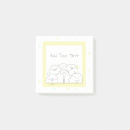 Fun Ghost Familie Custom Girly Yellow Design Post-it Klebezettel
