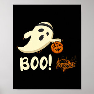 Fun Ghost Player Boo Basketball Halloween Kostüm Poster