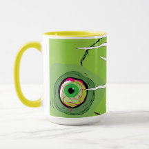 Fun Ghoulishly Zombie Eyeball Puddles Scratched