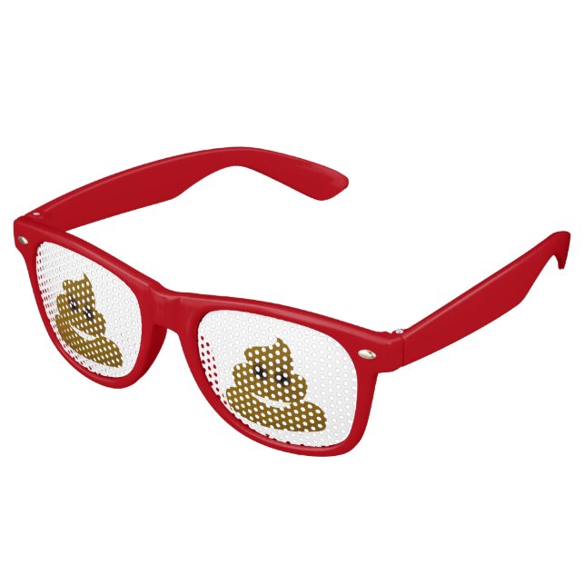 Fun gib kein Gekackt Emoji Sonnenbrille (Schrägansicht)