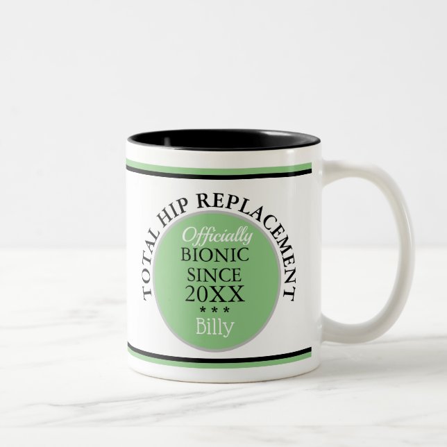 "Fun gift" "Bionic Angesagt Replacement"-Tasse Zweifarbige Tasse (Rechts)