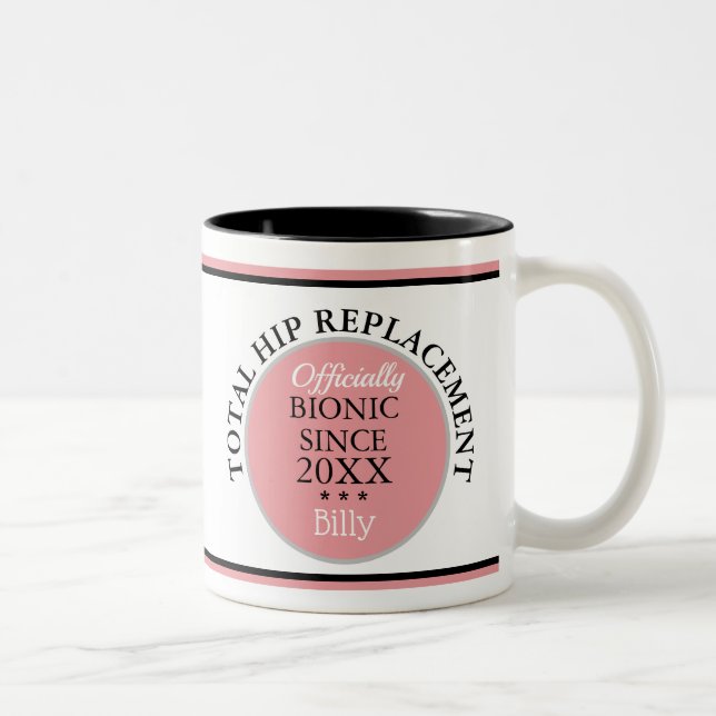 "Fun gift" "Bionic Angesagt Replacement"-Tasse Zweifarbige Tasse (Rechts)