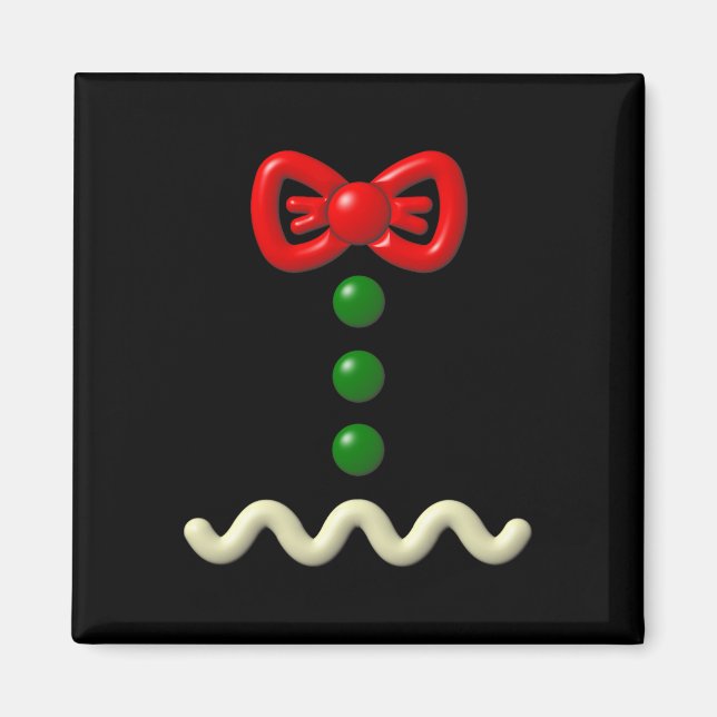 Fun Gingerbread Man Costume Halloween-Geschenk Magnet (Vorne)