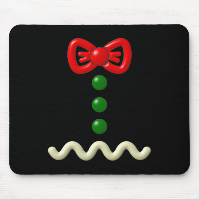 Fun Gingerbread Man Costume Halloween-Geschenk Mousepad (Vorne)