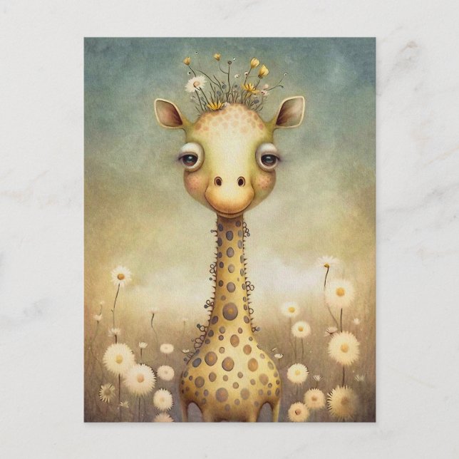 Fun Giraffe Postkarte (Vorderseite)