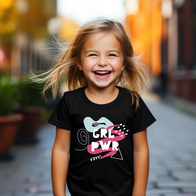 Fun "Girl Power" Filles T-shirt basique (Créateur téléchargé)