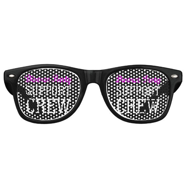 Fun Girls Night Out Crew Scheidung Party Sonnenbrille (Vorderseite)