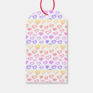 Fun Girly Rainbow Glitzer Herzstück Lips Muster Geschenkanhänger