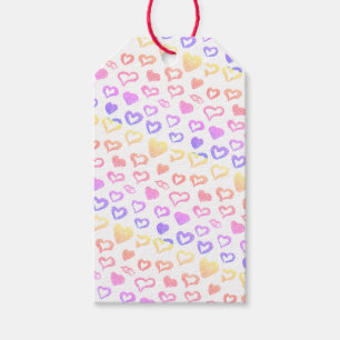 Fun Girly Rainbow Pink Glitzer Herz Lips Muster Geschenkanhänger