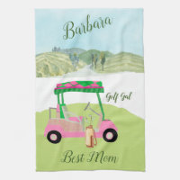 Fun Glam Golf Cart Landschaftlich Beste Mama