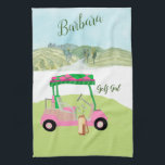 Fun Glam Golf Cart Landschaftlicher Personalisiert Geschirrtuch<br><div class="desc">Eine Touch Golf-Spaß für die Freundin in Ihrem Leben, die Spaß mit diesem haben wird - ein Golfwagen für den Golfliebhaber, der gerne mit Stil spielt - oder einfach nur Lieben zu spielen - personalisiert mit Vornamen - maßgeschneidert und einzigartig. Oder, holen Sie sich einen für sich und erzählen Sie...</div>