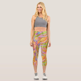 Fun glücklich gefärbt High Waisted Capris