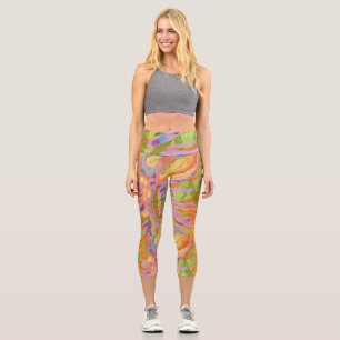 Fun glücklich gefärbt High Waisted Capris