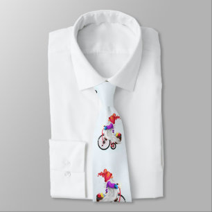 Fun Gnome mit Bike und Geschenken - Frohe Weihnach Krawatte