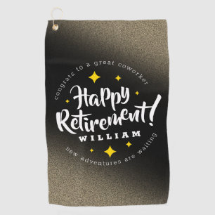Fun Gold Glitzer Stars Rente Neue Abenteuer Golfhandtuch