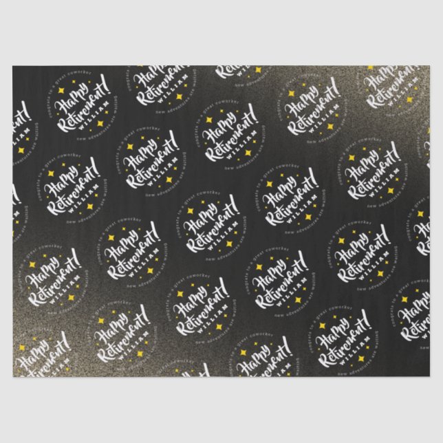 Fun Gold Glitzer Stars Rente Neue Abenteuer Seidenpapier (Vorderseite)