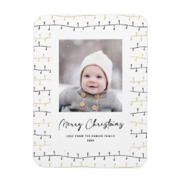 Fun Gold Schwarze Weihnachtsschmuck Einfach Weiß Magnet