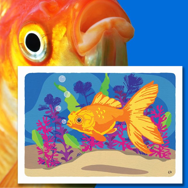 Fun Goldfish Aquarium Blank Karte (Von Creator hochgeladen)