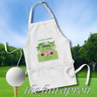 Fun Golf Cart Monogram Name Liebe Grüntöne