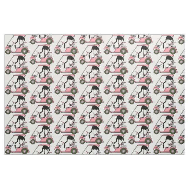 Fun Golf Cart Muster Flamingo Golf Caddy Stoff (Fat Quarter (45,7 x 55,9 cm))